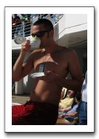 Tea in the jacuzzi