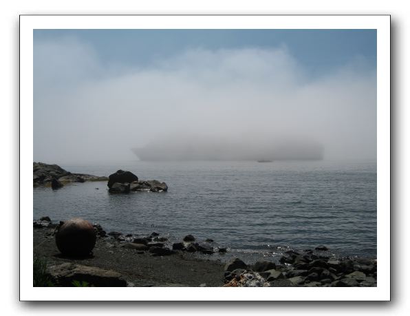Ghost ship with beach ball